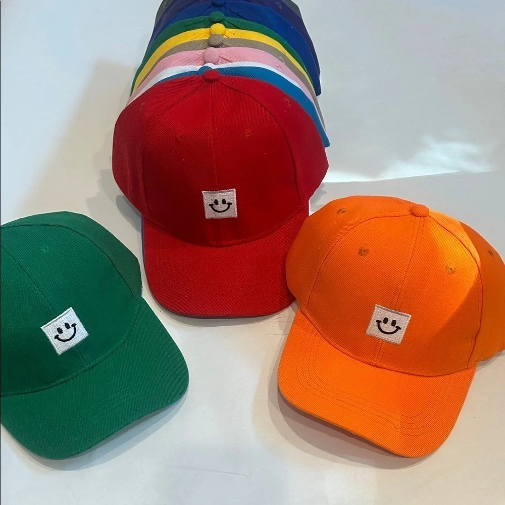 Colorful Smiley patch Face Baseball Cap Bundle 13 adjustable adult one size new